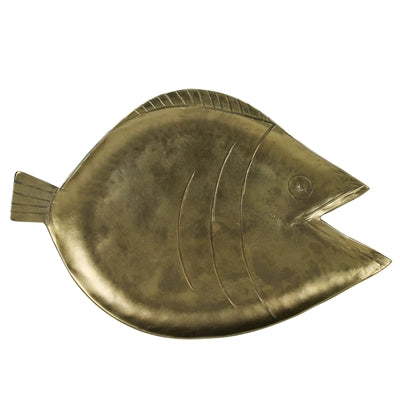 Fish Plate, Antique Gold