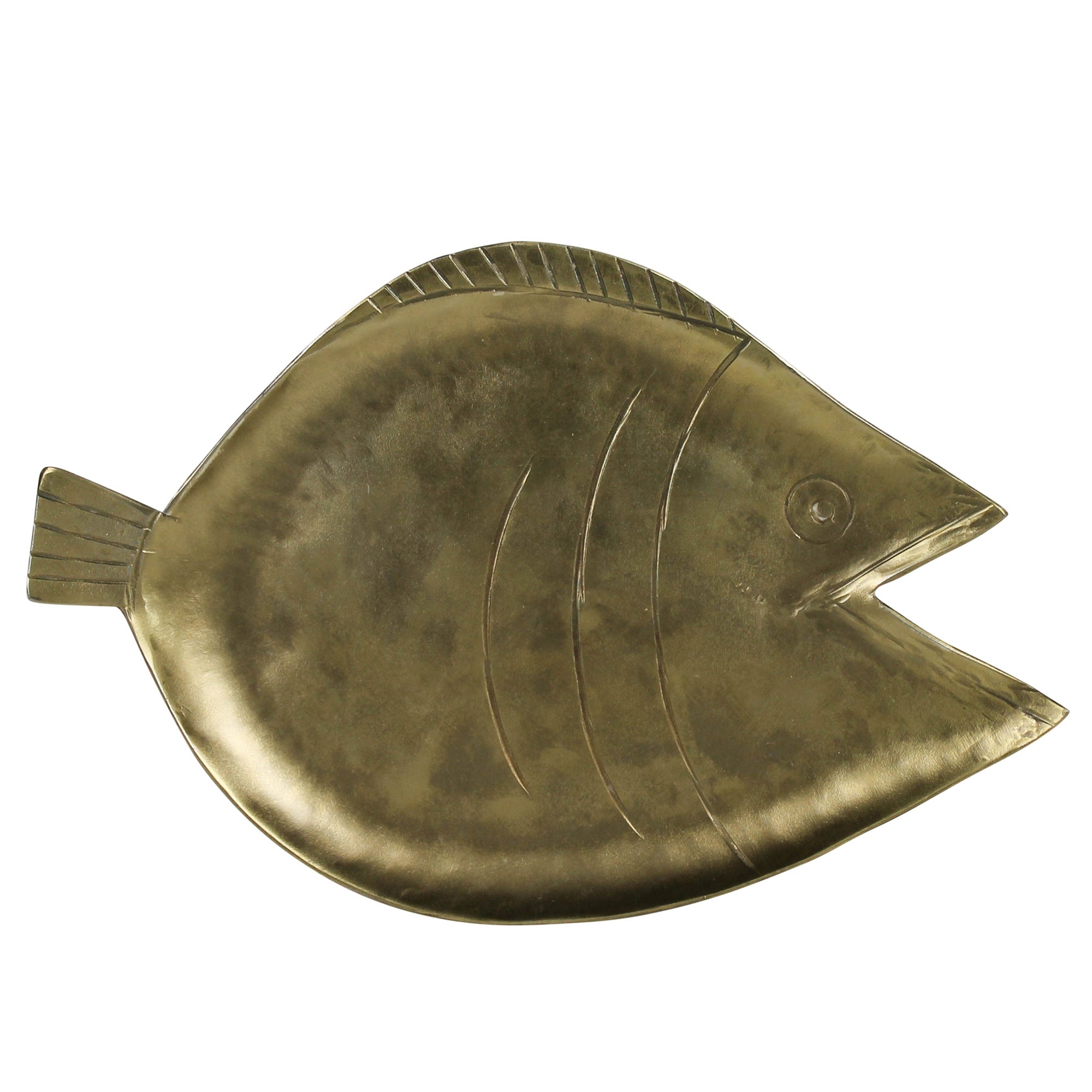 Fish Plate, Antique Gold