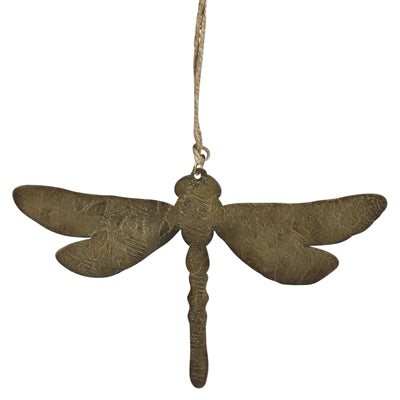 Dragonfly Ornament, Antique Gold