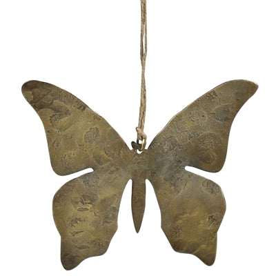 Butterfly Ornament, Antique Gold