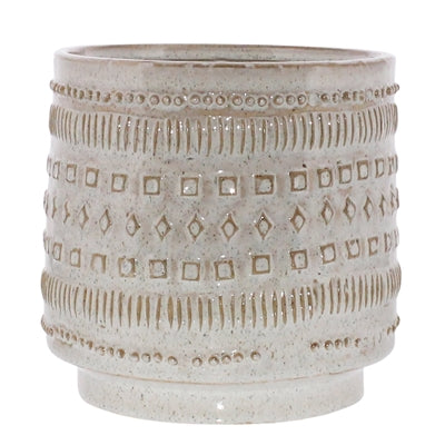 Peru Cachepot - Lrg - White