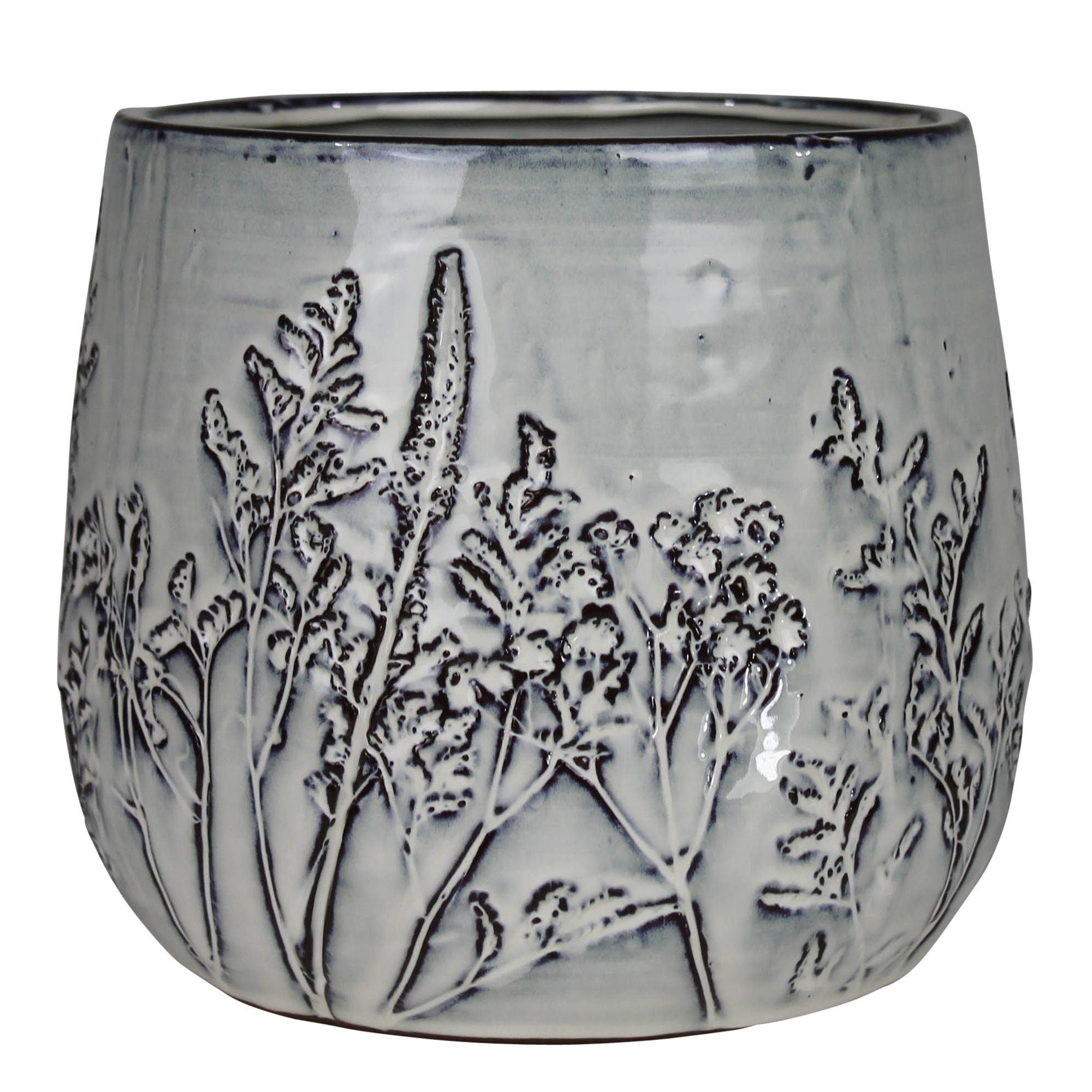 Wildflower Cachepot, Ceramic - 6”