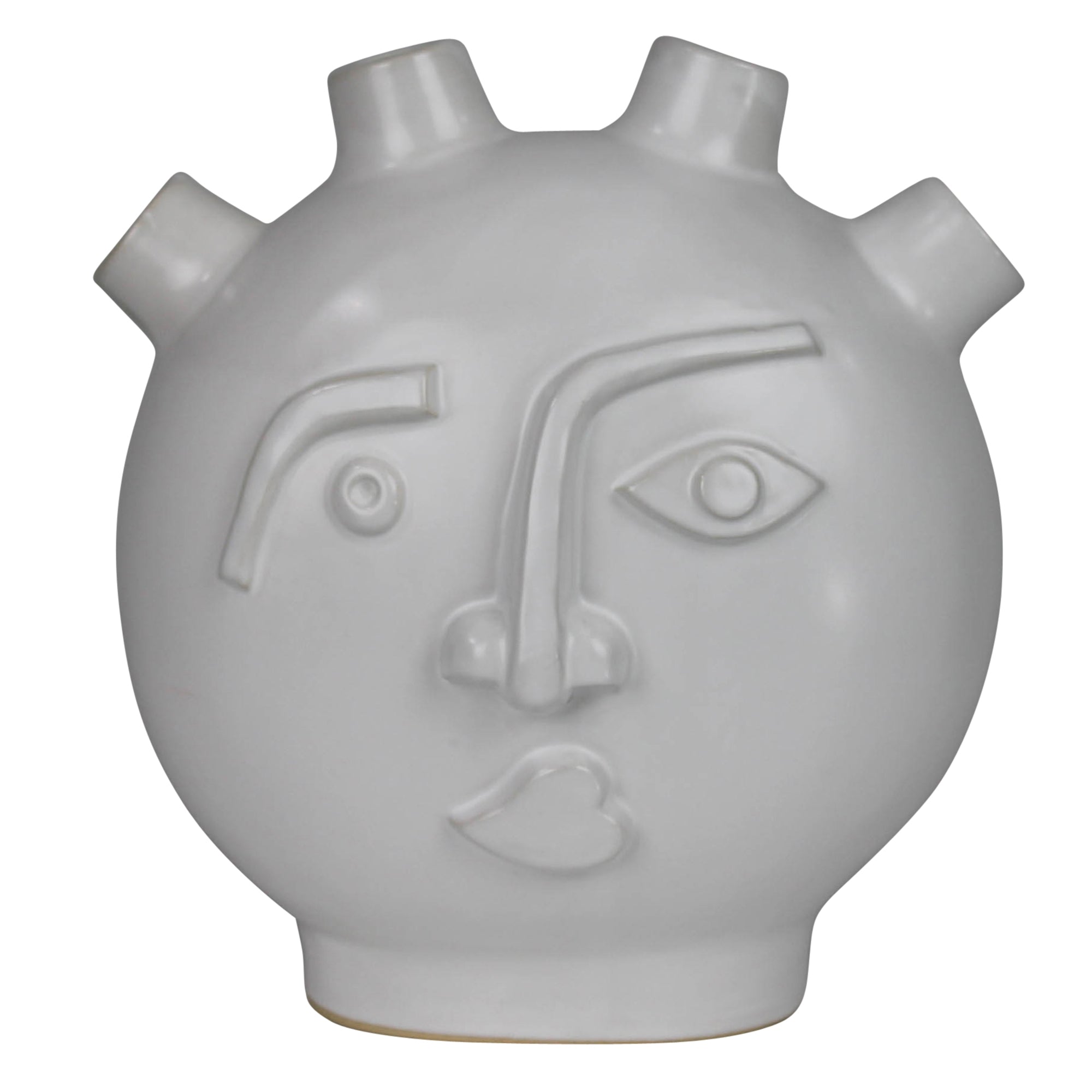Contemporary Face Vase, Ceramic