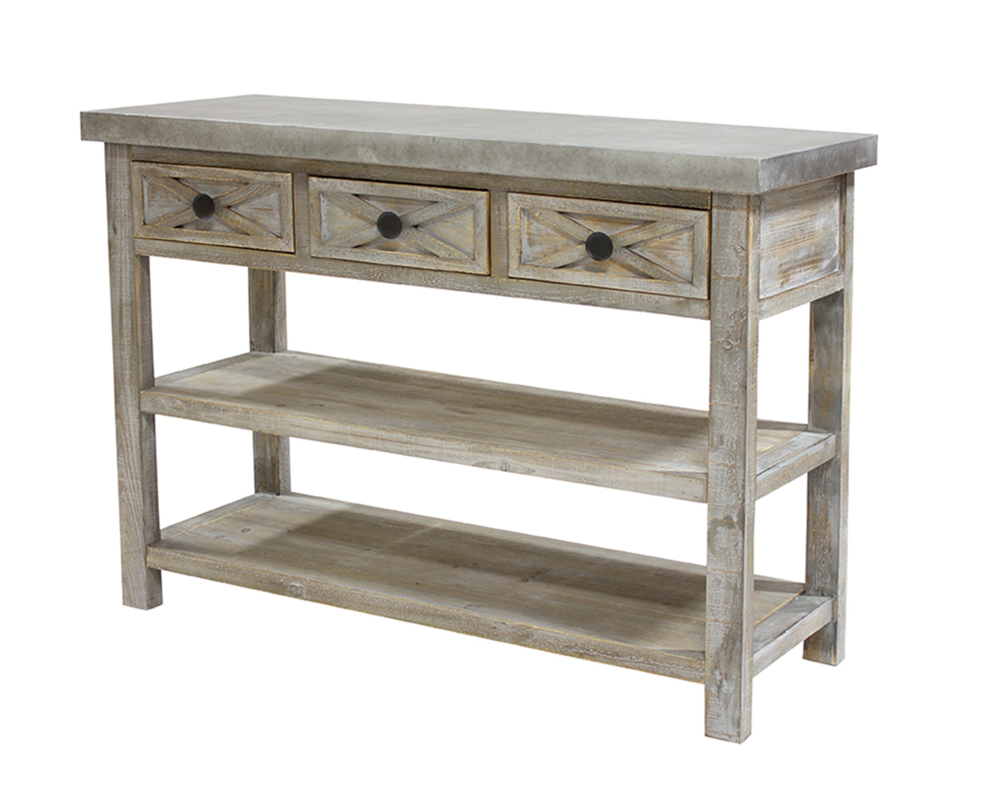 Table w/2 Shelves and 3 Drawers