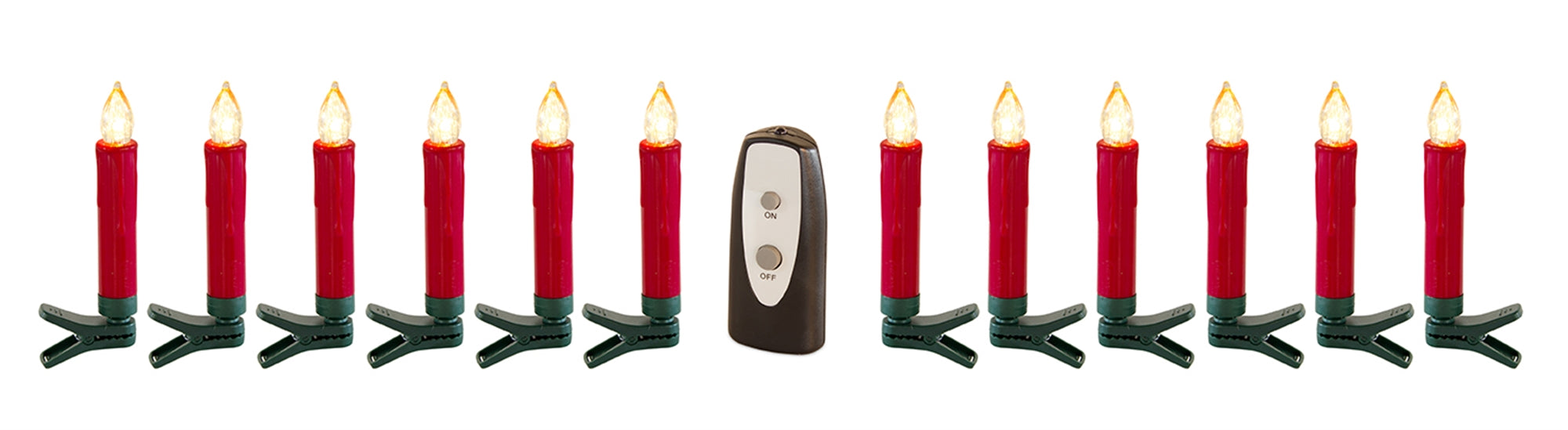 LED Tree Taper Candle w/6 Hr Timer (Set of 12) w/remote 4.5”H  (Requires 1 AAA Battery, Not I