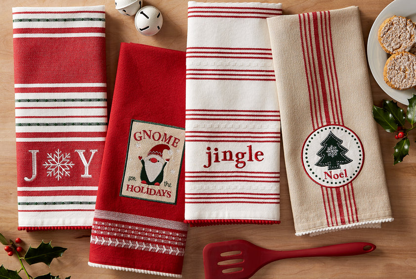 Jingle Embellished Dishtowel