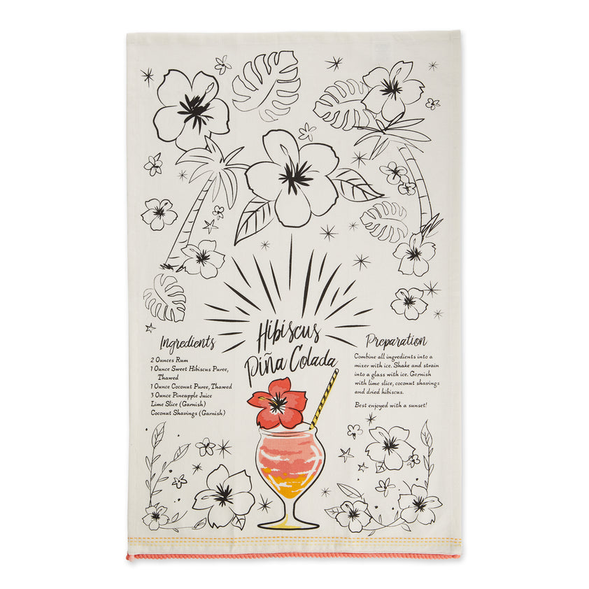 Tropical Sips Recipe Dishtowel