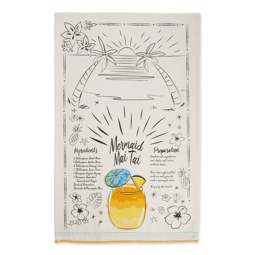 Tropical Sips Recipe Dishtowel