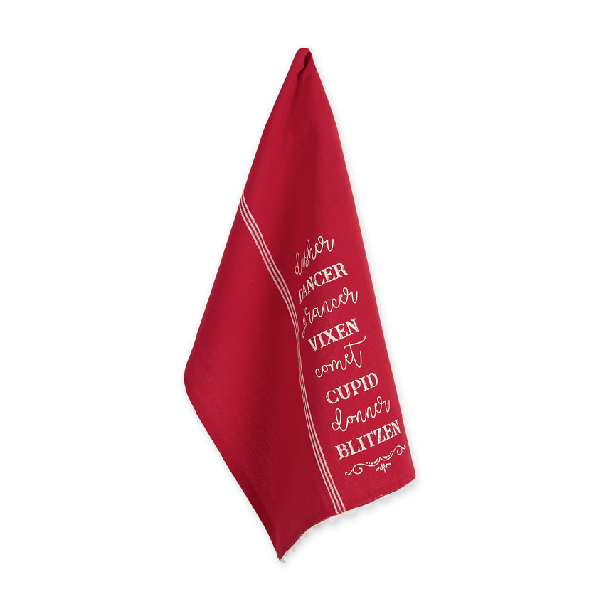 Reindeer Lineup Dishtowel