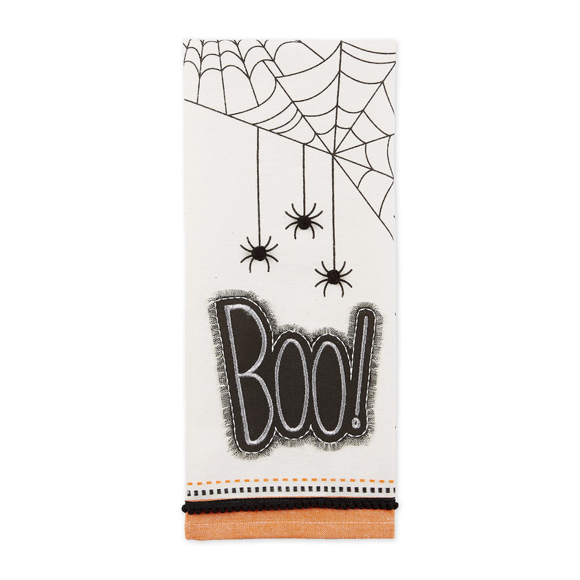 Boo Spiders Embellished Kitchen Towel
