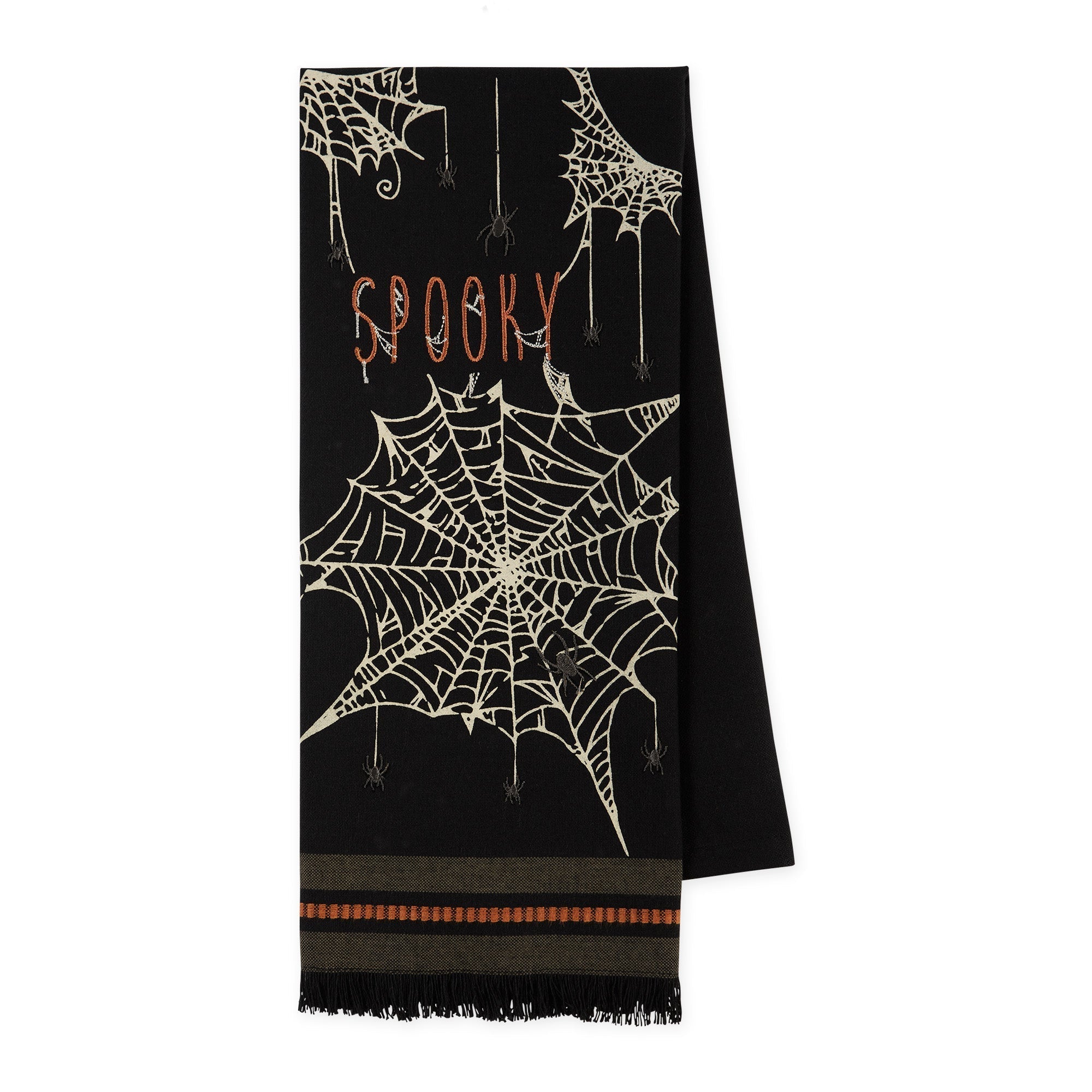 Spooky Embellished Dishtowel