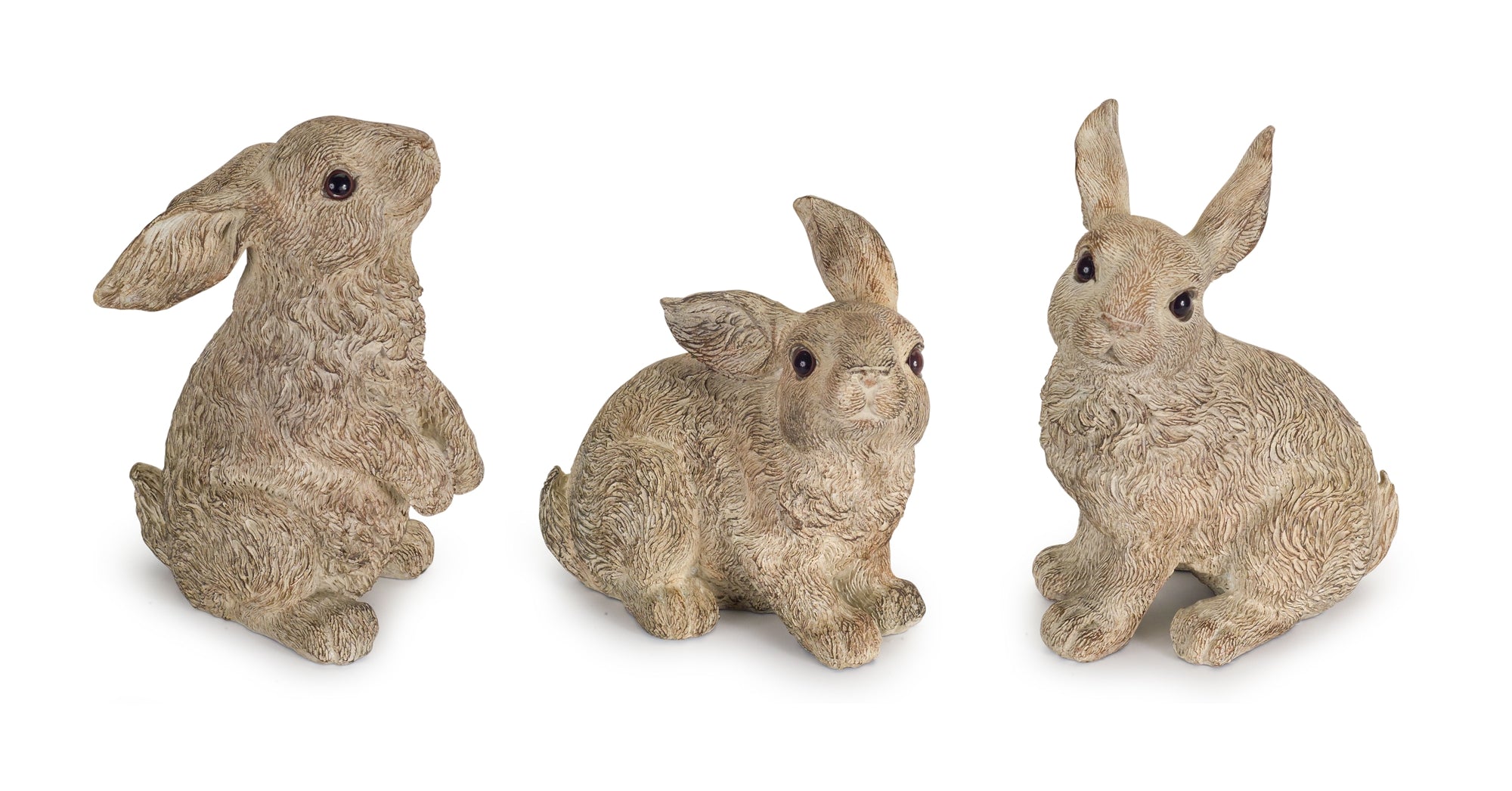 Rabbit (3 Asst) 5.5"H, 7"H Stone Powder/Resin