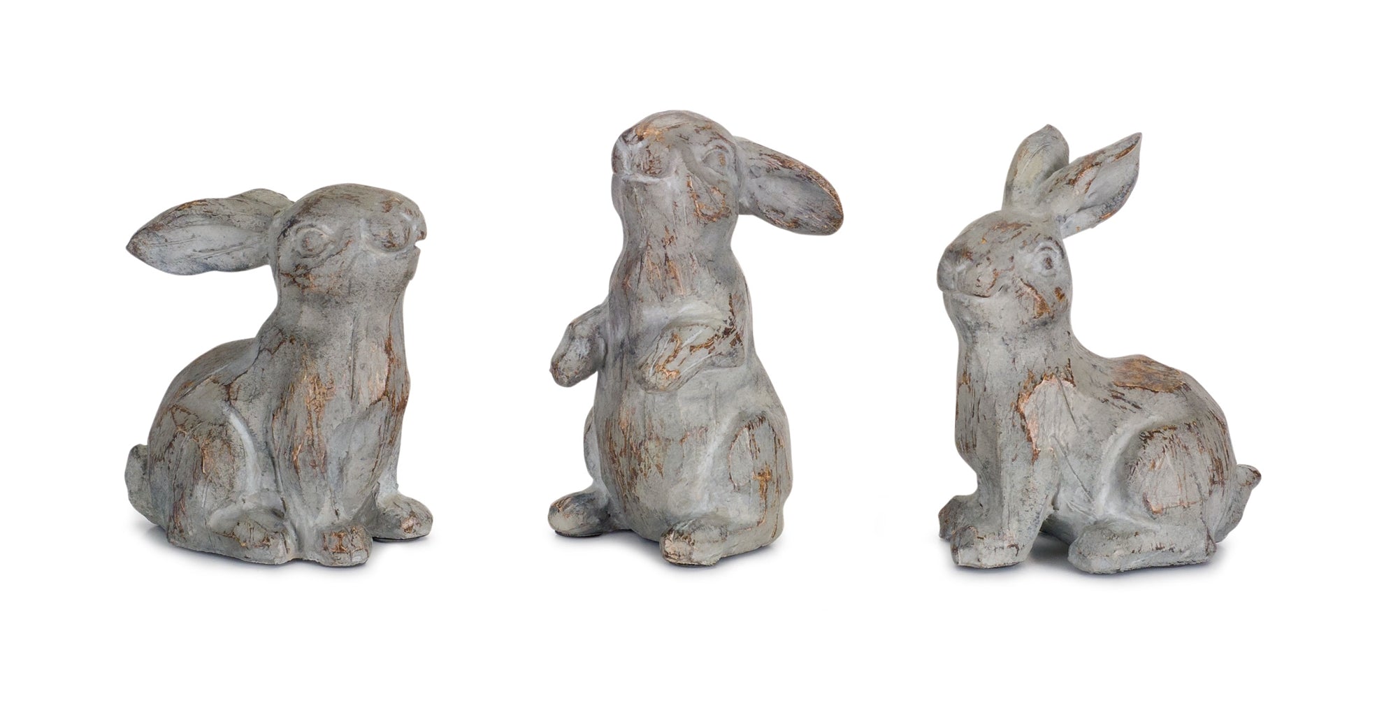 Rabbit (3 Asst) 3.75"H Stone Powder/Resin