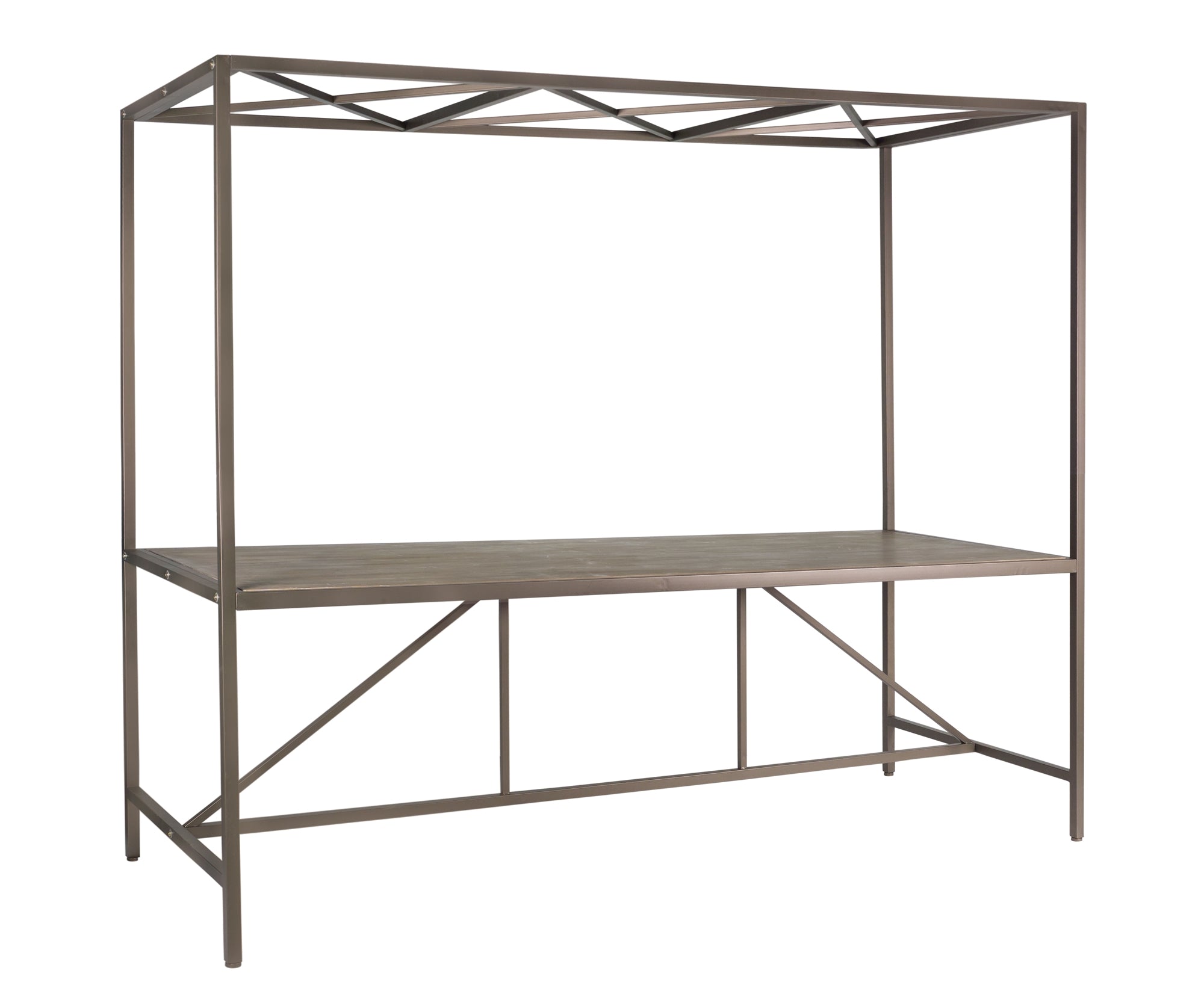 Table 94.5"L x 35.5"W x 79.25"H Iron/Wood