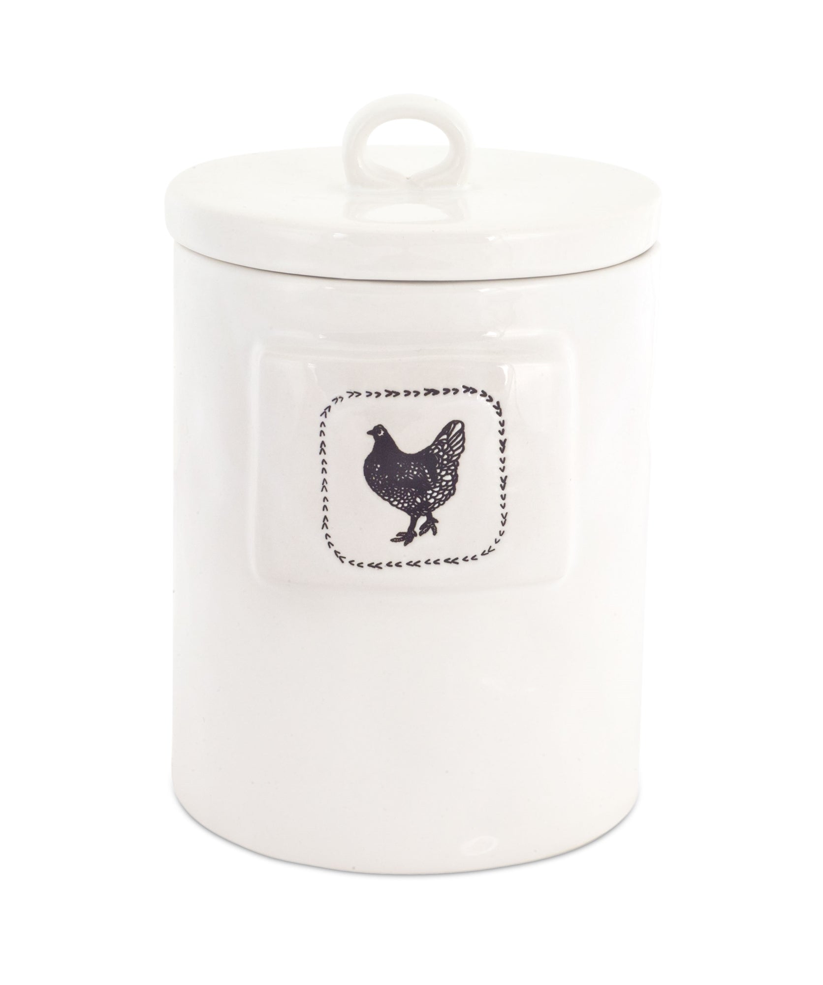 Chicken Canister 5.5"D x 8.25"H Stoneware
