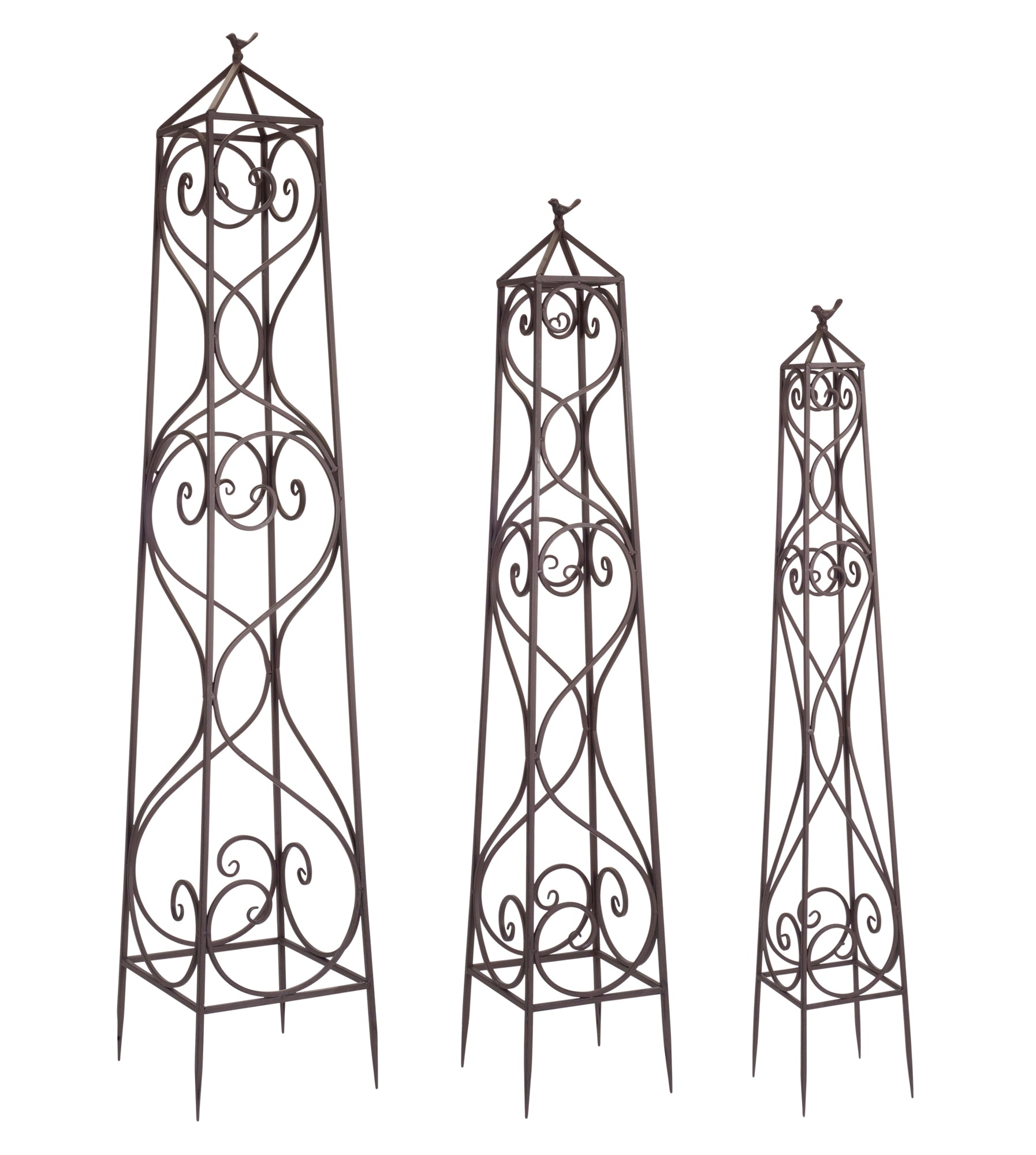 Trellis (Set of 3) 49"H, 55.5"H, 66"H Metal