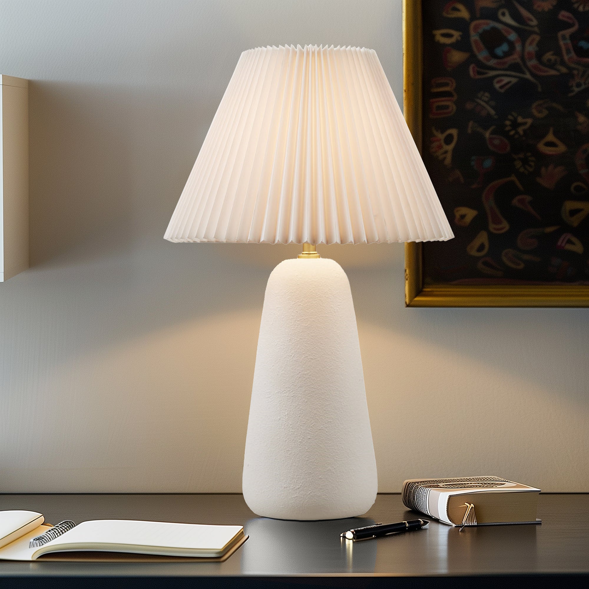 Veluna Arched Metal Table Lamp with Glass Globe Bulb