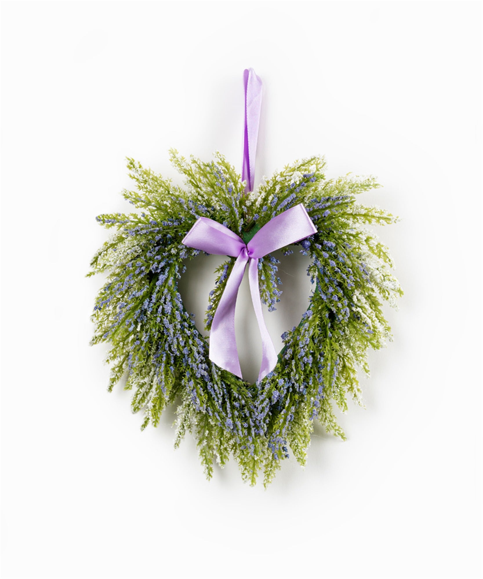 10" LAVENDER HEART WREATH