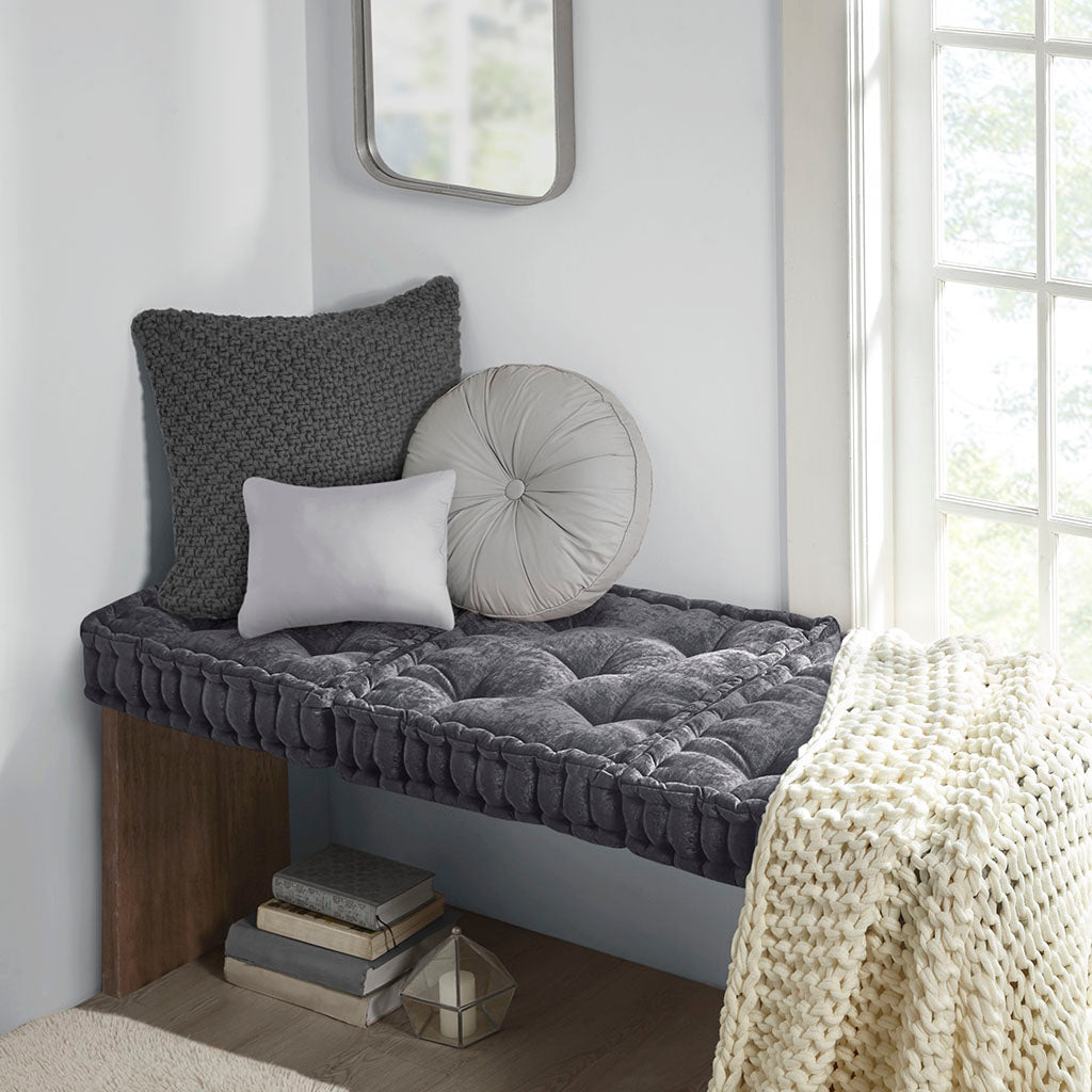 Azza Poly Chenille Square Floor Pillow Cushion