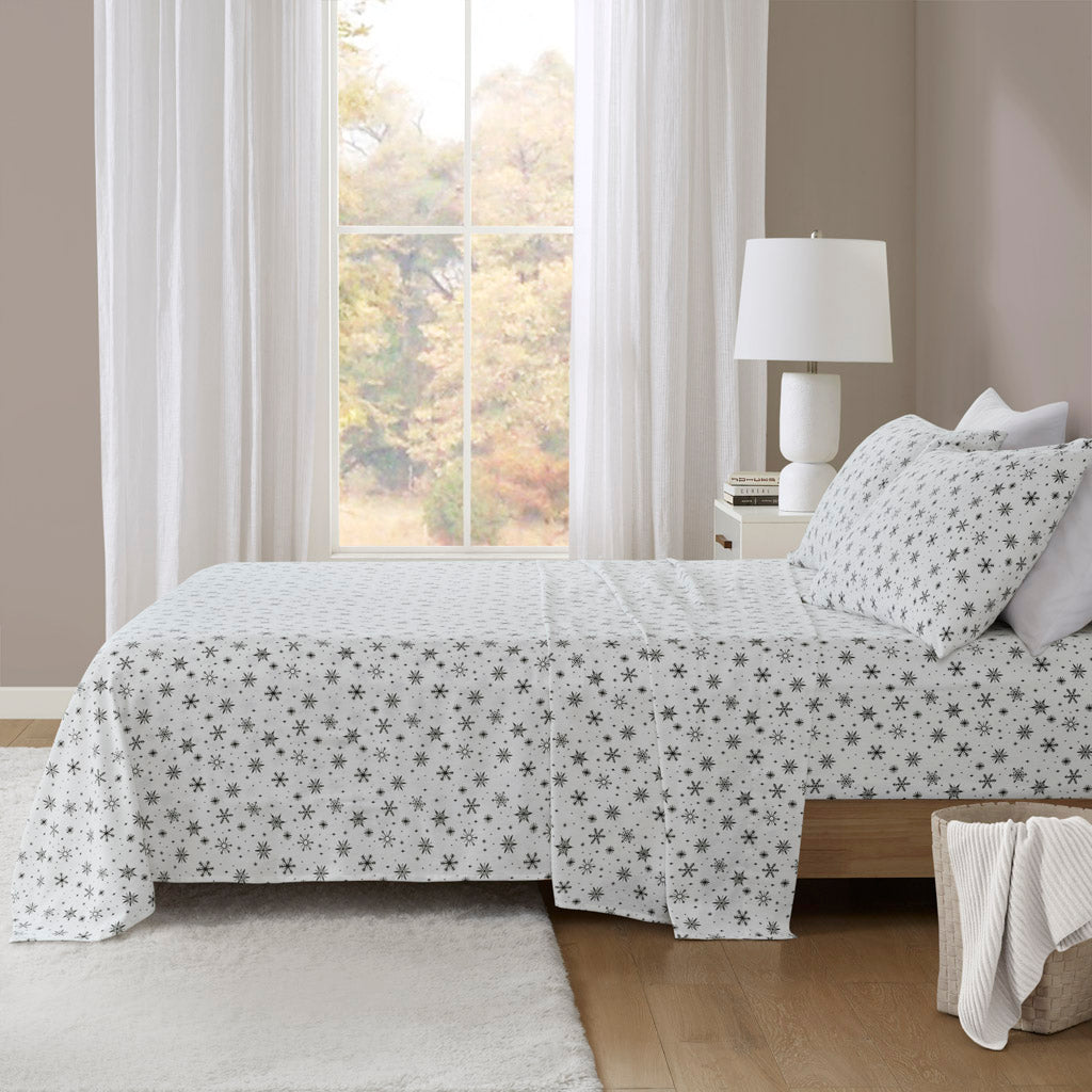 Oversized Cotton Flannel 4 Piece Sheet Set