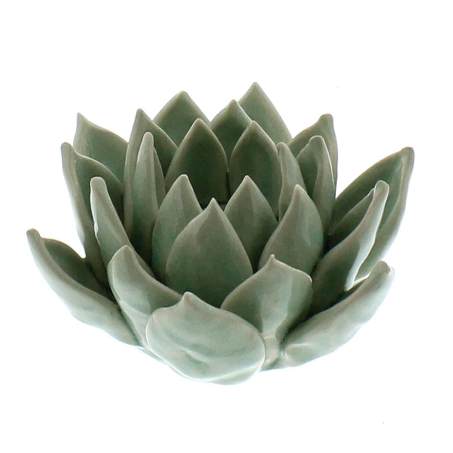 Succulent Tealight Holder - Pale Blue