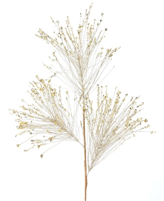 Pine and Sequin Spray 31"H PVC