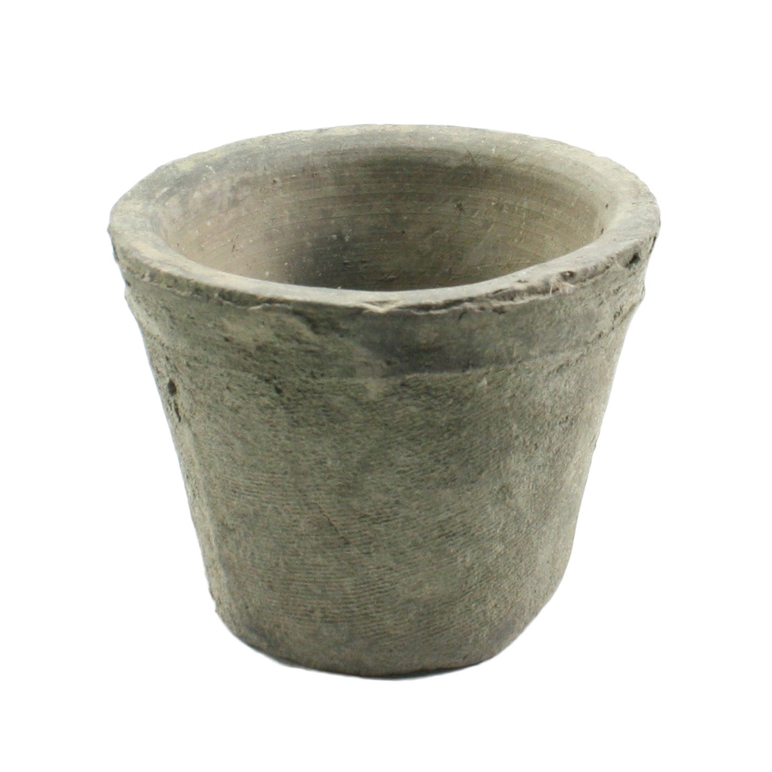 Rustic Terra Cotta Rose Pot - Petite - Moss Grey
