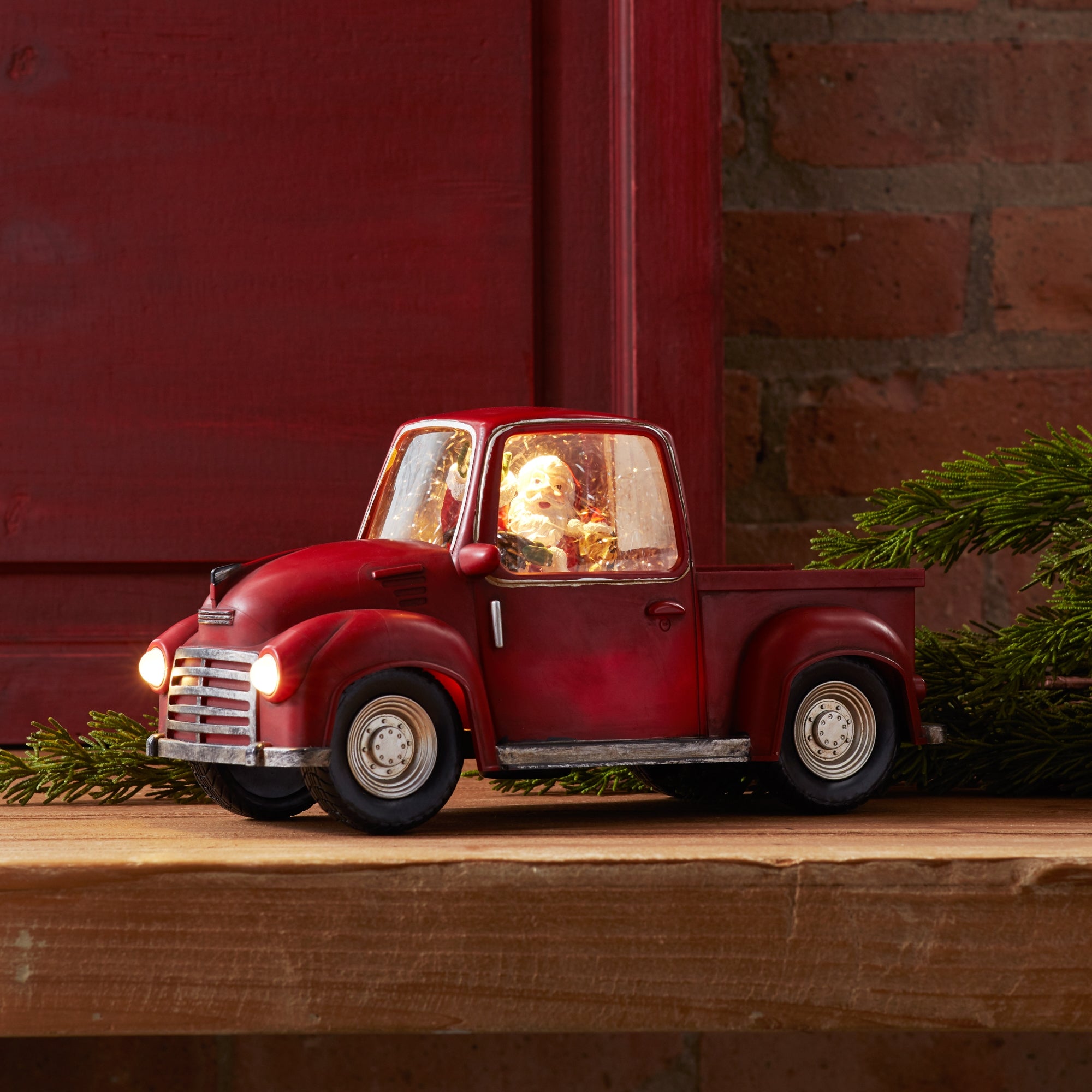 LED Truck w/6 Hr Timer 11.25"L x 6"H  (Requires 3 AA Batteries, Not Included or USB Cord Incl