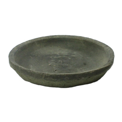 Rustic Terra Cotta Saucer 9 in - Moss Grey (5610055565469)