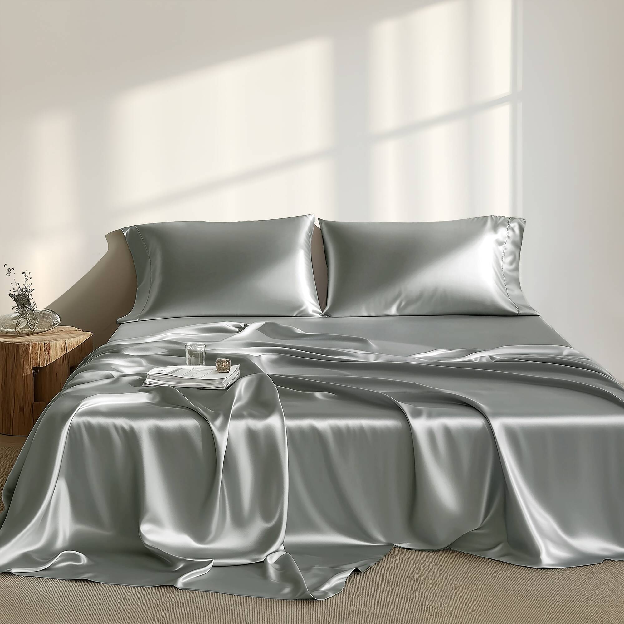 Satin Luxury 6 PC Sheet Set