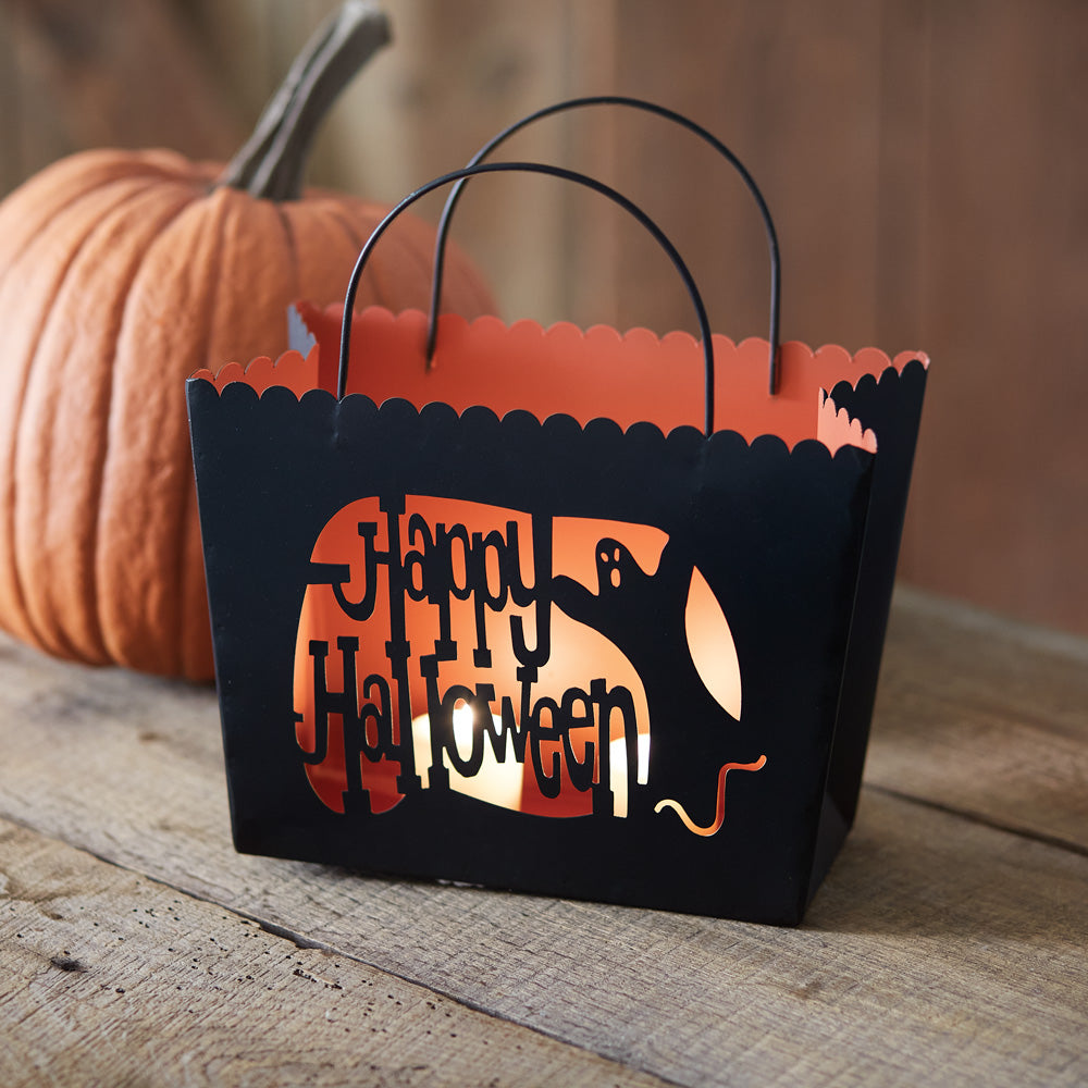 Happy Halloween Metal Luminary