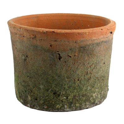 Rustic Terra Cotta Cylinder - Sm - Antique Red (5610057466013)