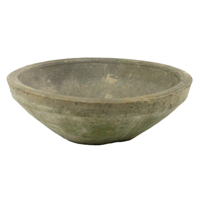 Rustic Terra Cotta Bowl - Sm - Moss Grey (5610057138333)