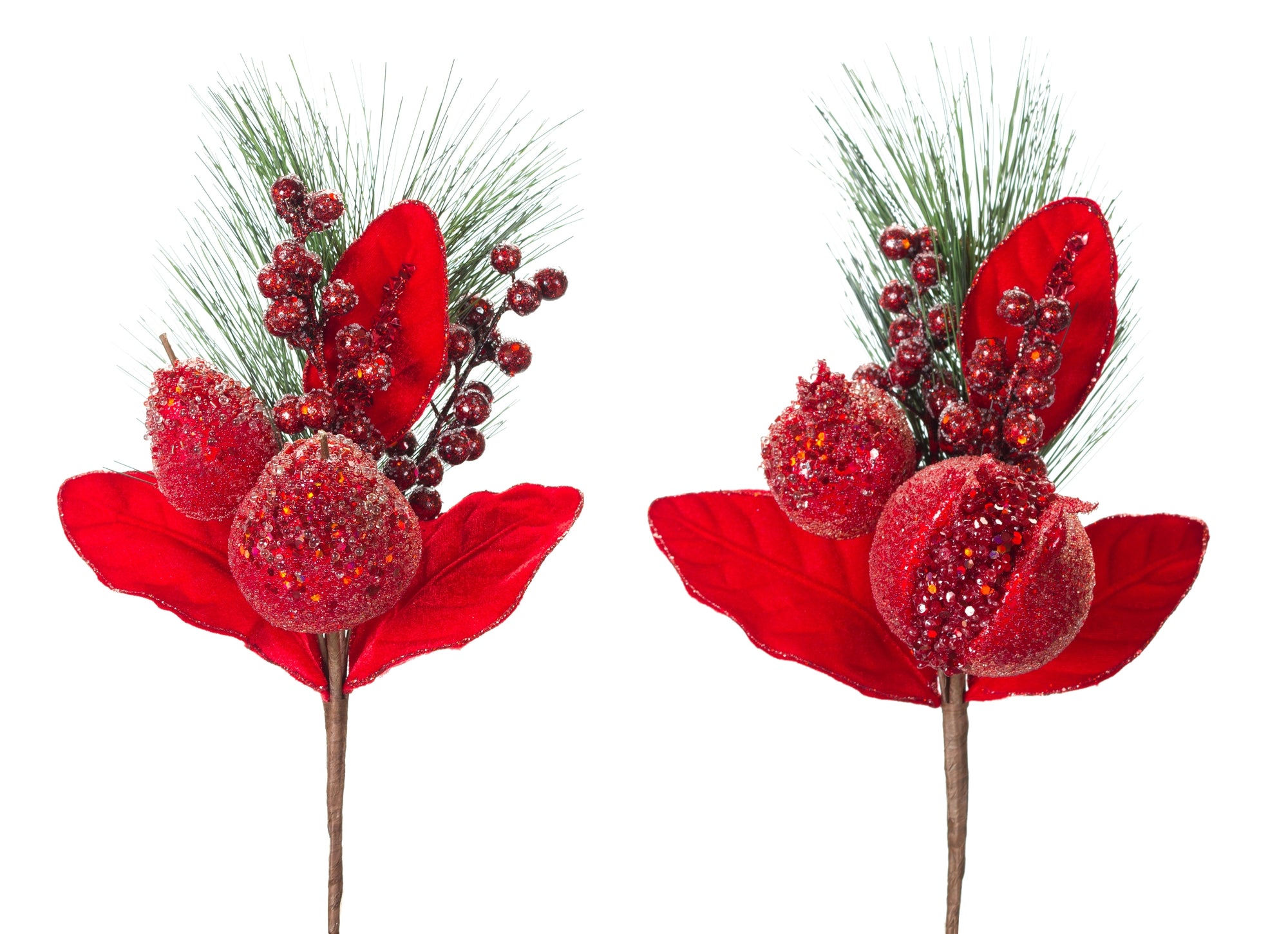 Pomegranate and Pear Pick (2 Asst) 14"H, 15"H Polyester