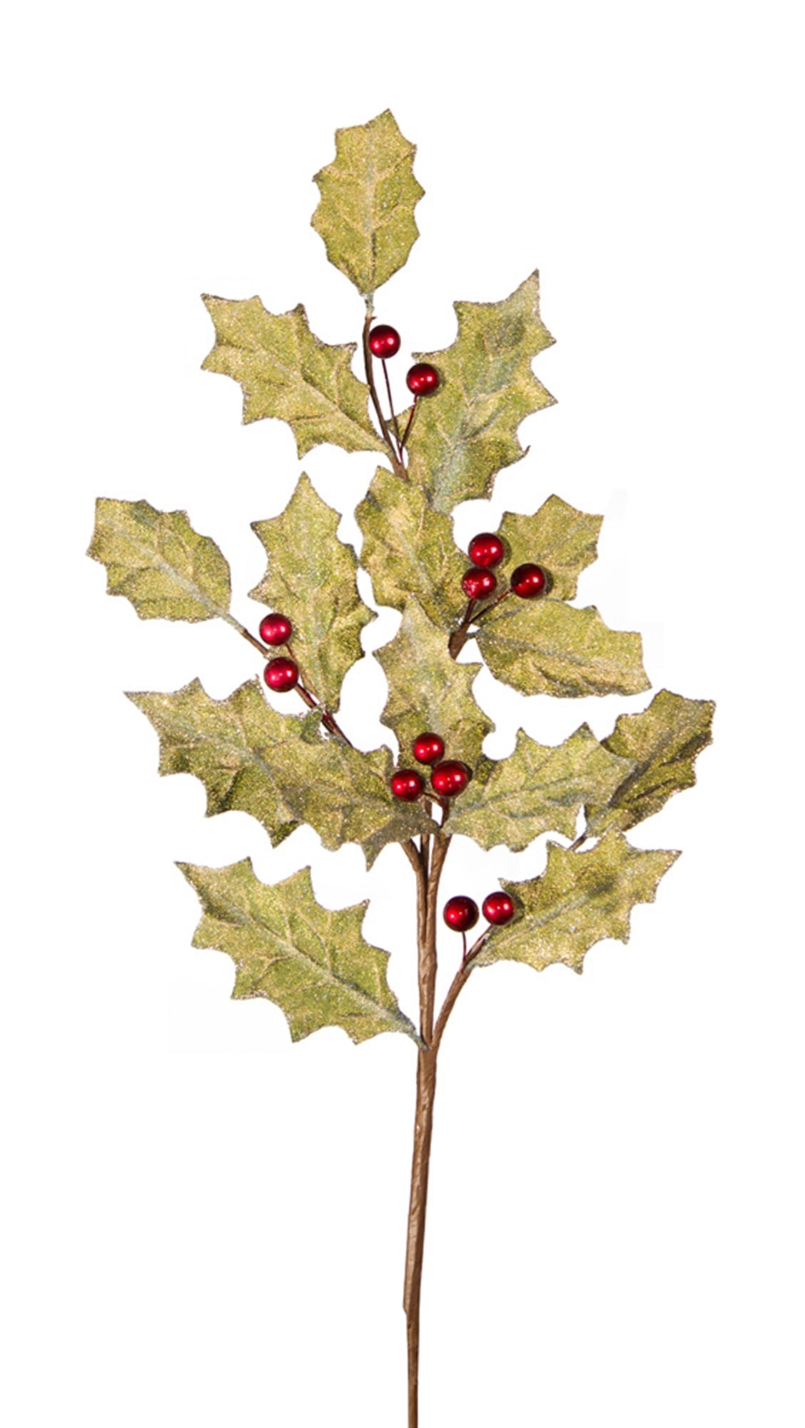 Holly Spray 33"H Polyester