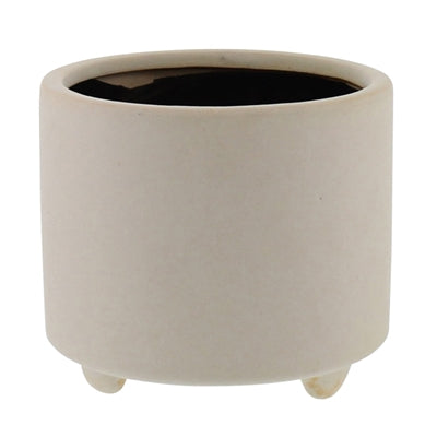 Simon Footed Planter, Ceramic, White - Sm - Matte White