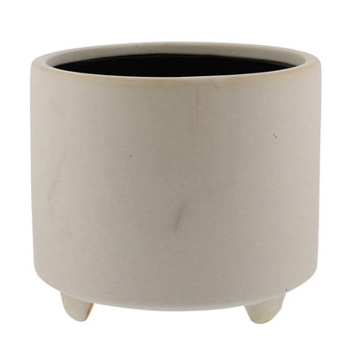 Simon Footed Planter, White - Lrg - Matte White
