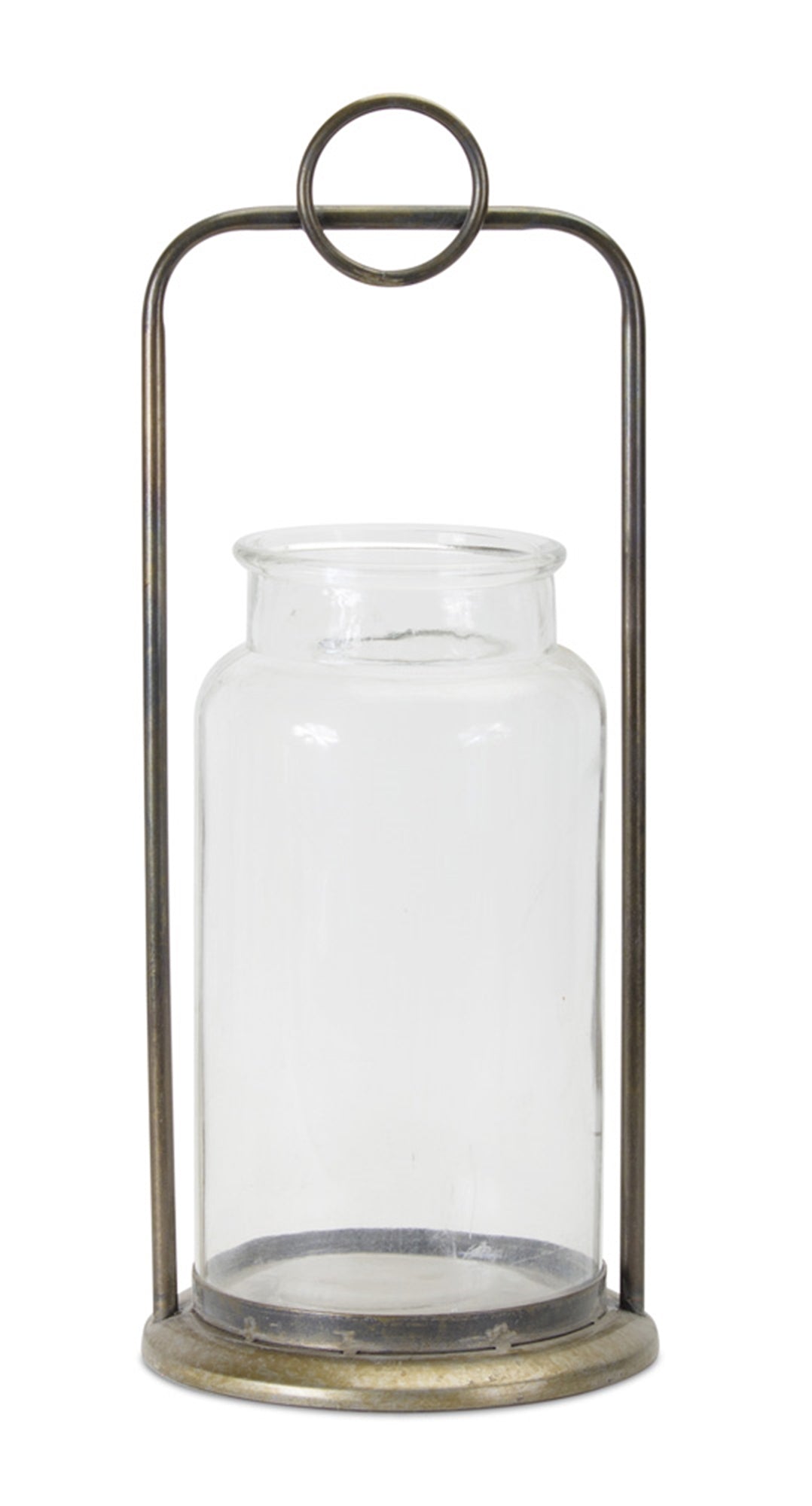 Candle Holder 7.75"L x 19.5"H Glass/Iron