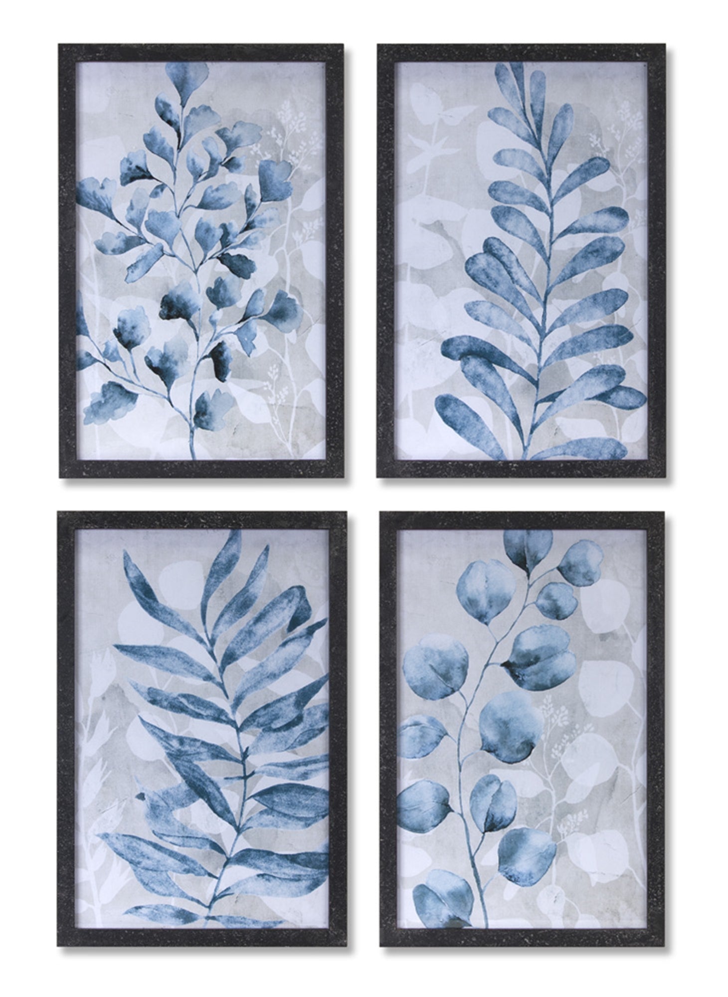 Foliage Print (4 Asst) 15.75"L x 23.75"H Wood/Glass
