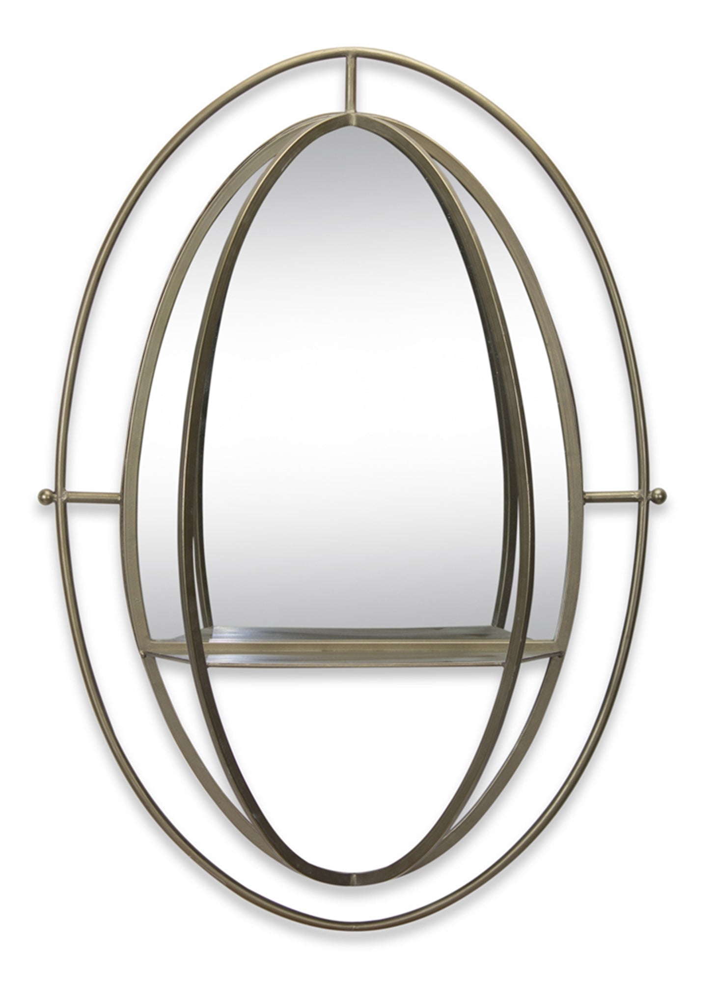 Mirror Shelf 27"L x 38"H Iron/Mirror