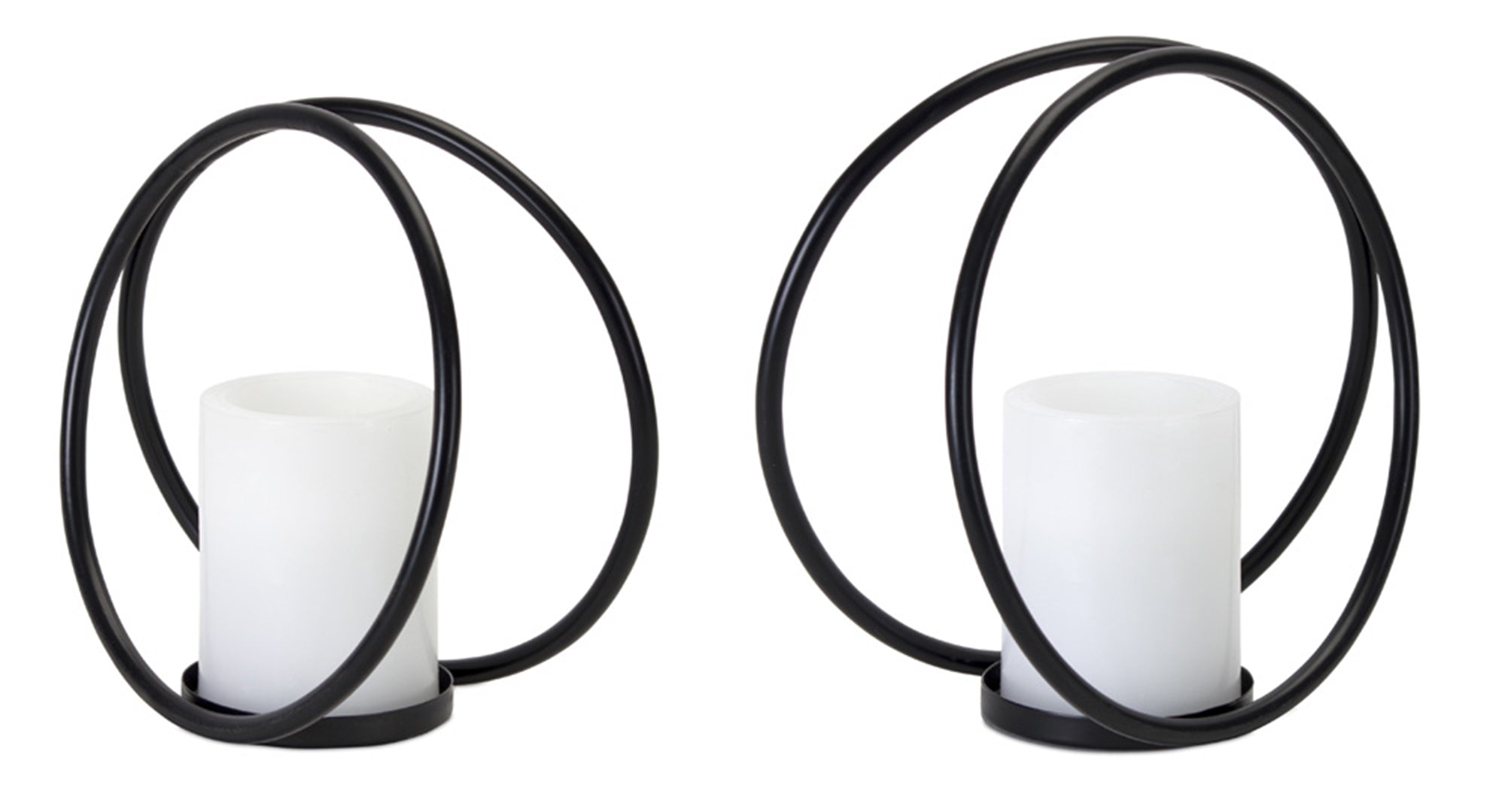 Candle Holder (Set of 2) 7.5"H, 8.5"H Metal