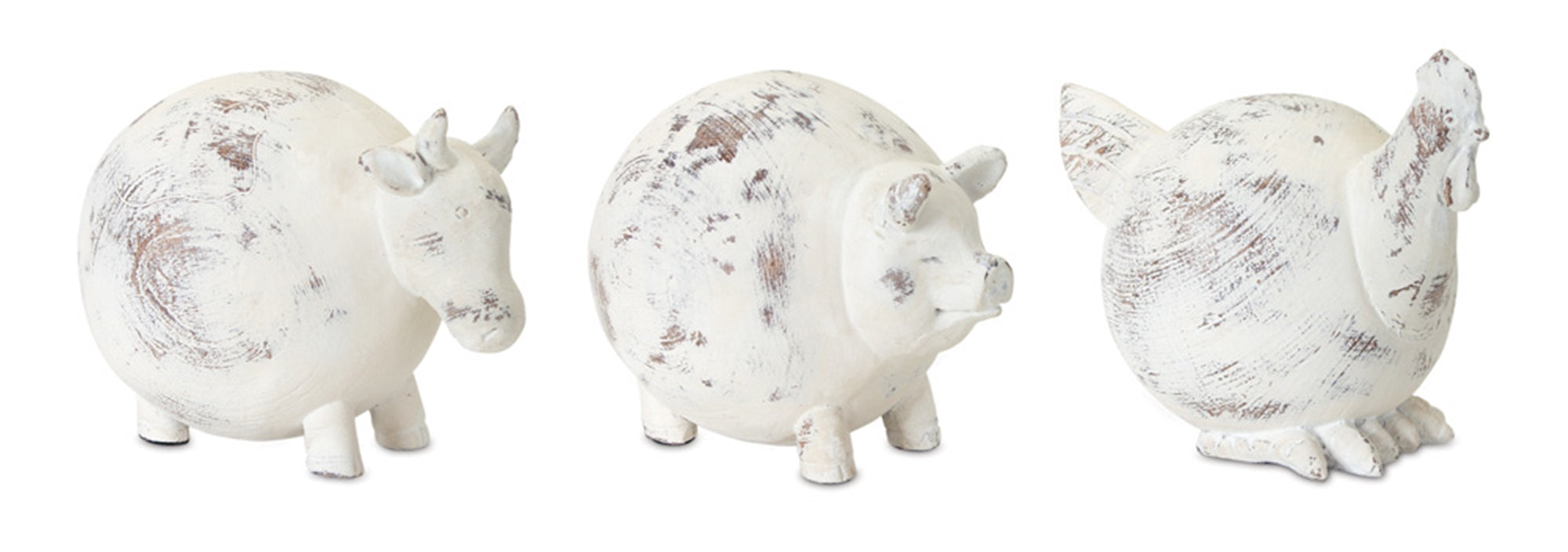 Farm Animal (3 Asst) 4"L x 4.5"H Resin/Stone Powder