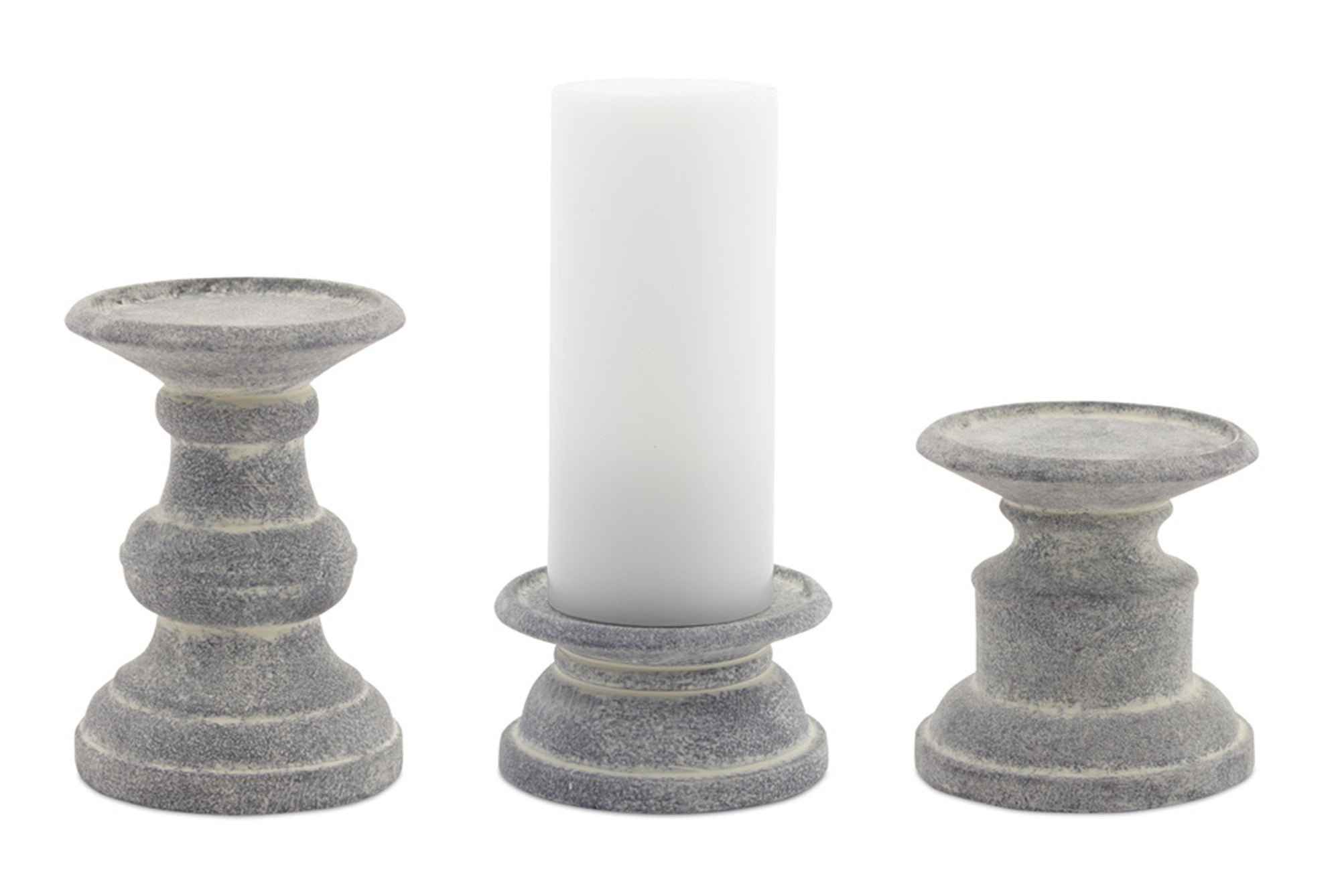 Candle Holder (Set of 3) 3.5"H, 6.25"H, 8.5"H Terra Cotta