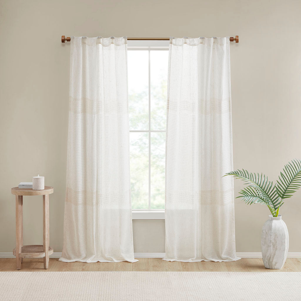 Aida Yarn Dye Sheer Curtain Panel Pair