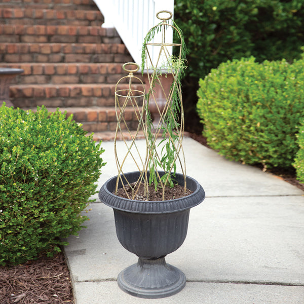 Set of Two Enchanted Garden Obelisks