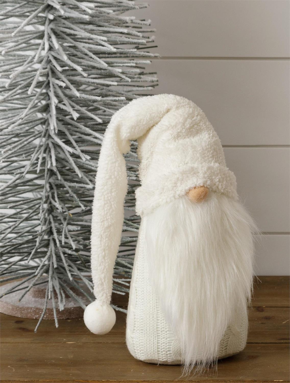 Gnome - White With Fuzzy Hat, Lg