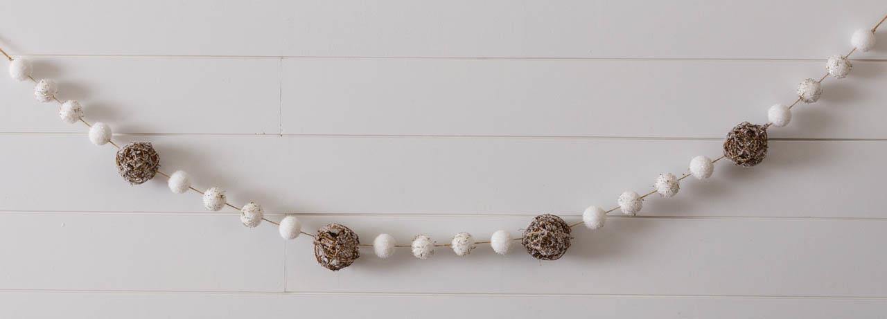 Garland Of Snow And Twig Balls