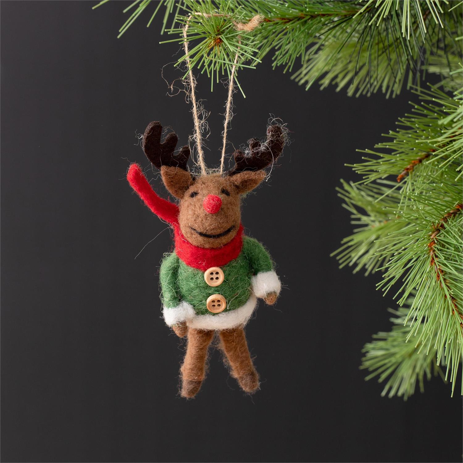 Felted Wool Mouse Ornament