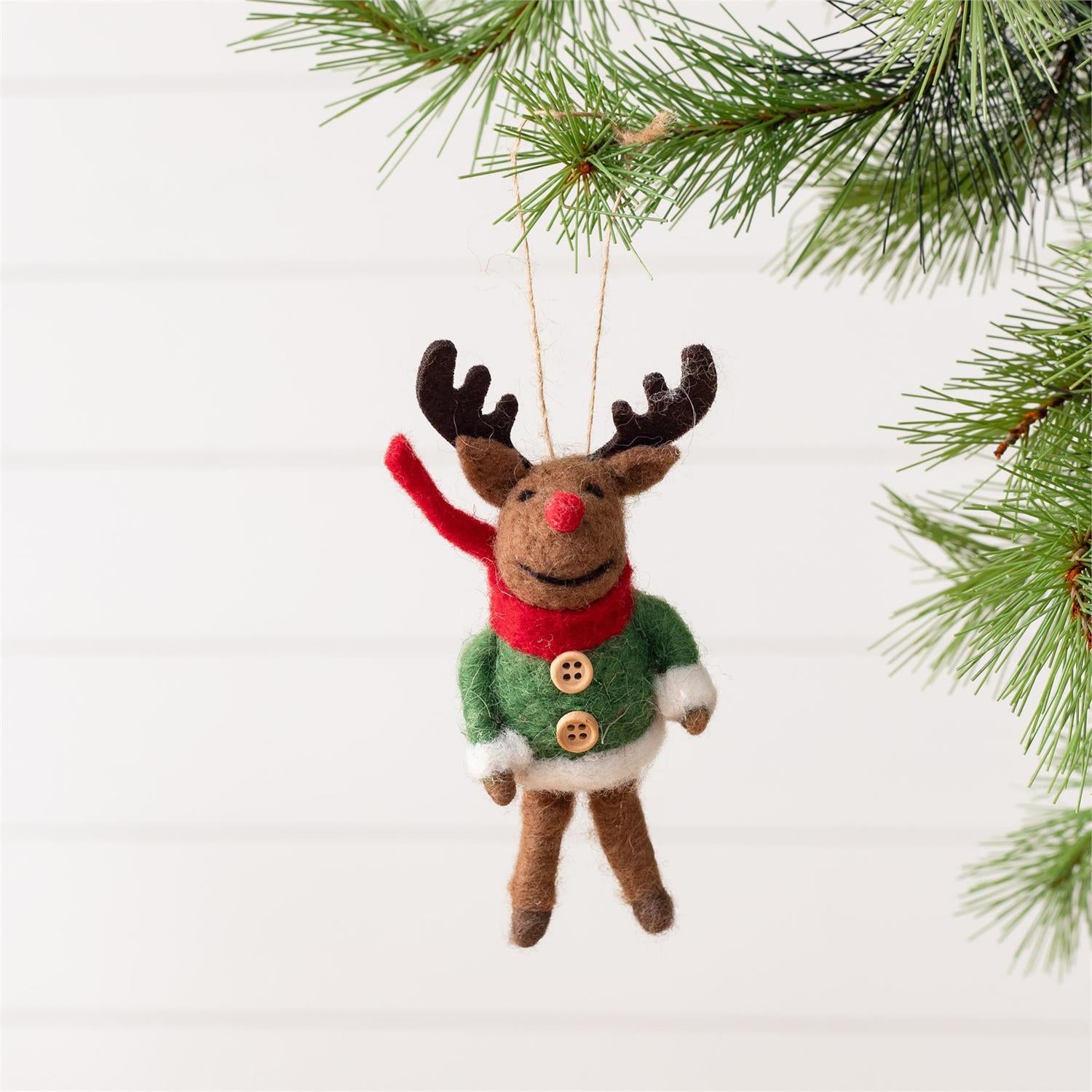 Felted Wool Mouse Ornament