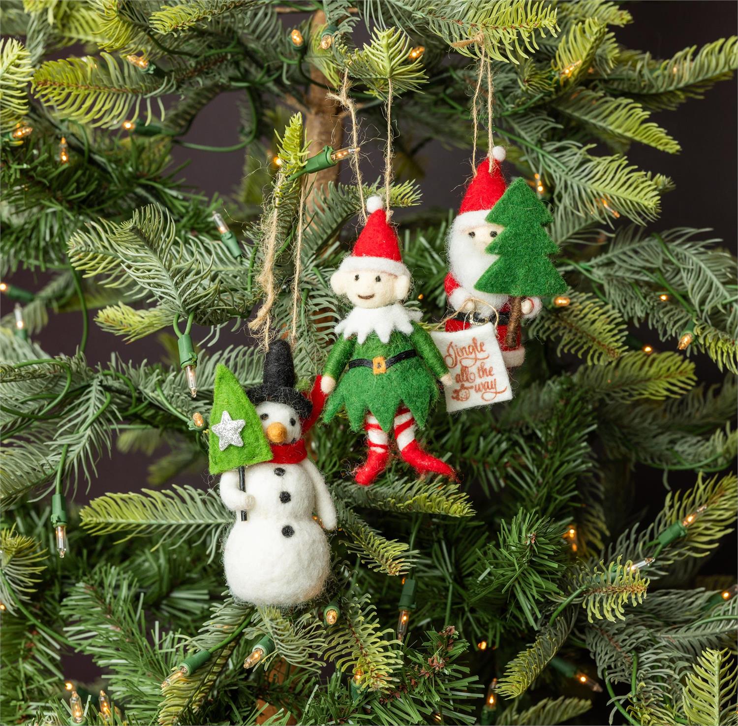 Ornaments - Felted Wool Merry Maker (3 Styles)